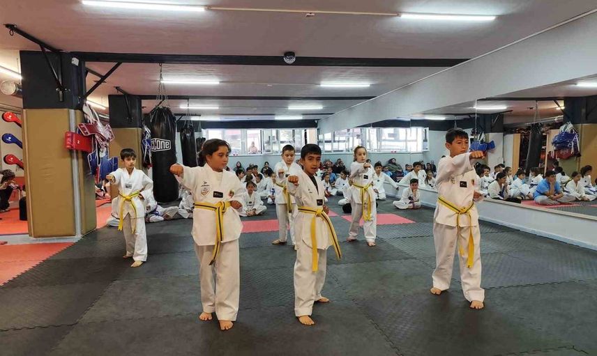 Genç sporcular Develi ERVA'da kuşak atladı