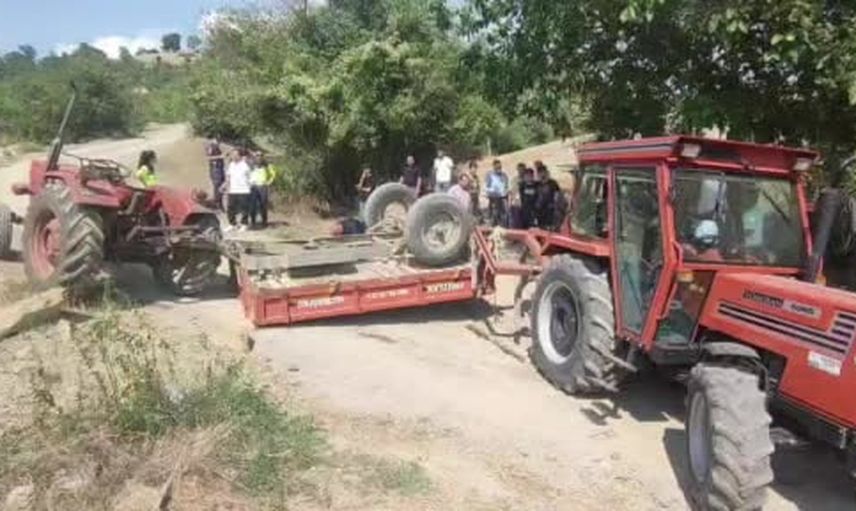 Vezirköprü kanyon yolunda traktör kazası: 1 ölü, 3'ü çocuk 7 yaralı