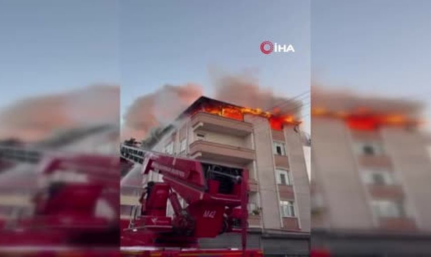 Darıca'da teras alevleri mahalleyi sokağa çıkardı