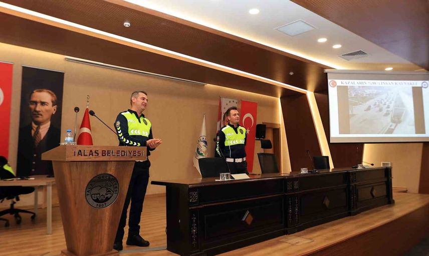 Talas'ta personel emniyet kemerinin önemini simülasyonla yaşadı