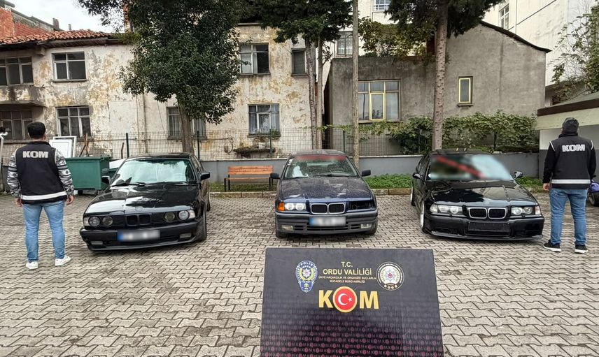 Ordu merkezli 'change' operasyonunda 6 araca el konuldu