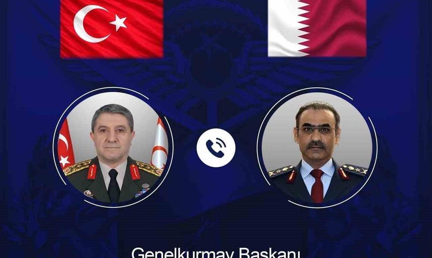 Bölgesel gündem telefon köprüsünde: Katar Genelkurmay Başkanı ile görüşme