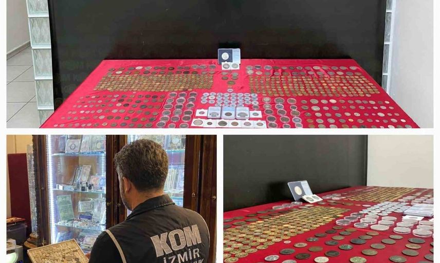 Konak'ta iş yerinden çıkan 672 sikke adli süreci başlattı