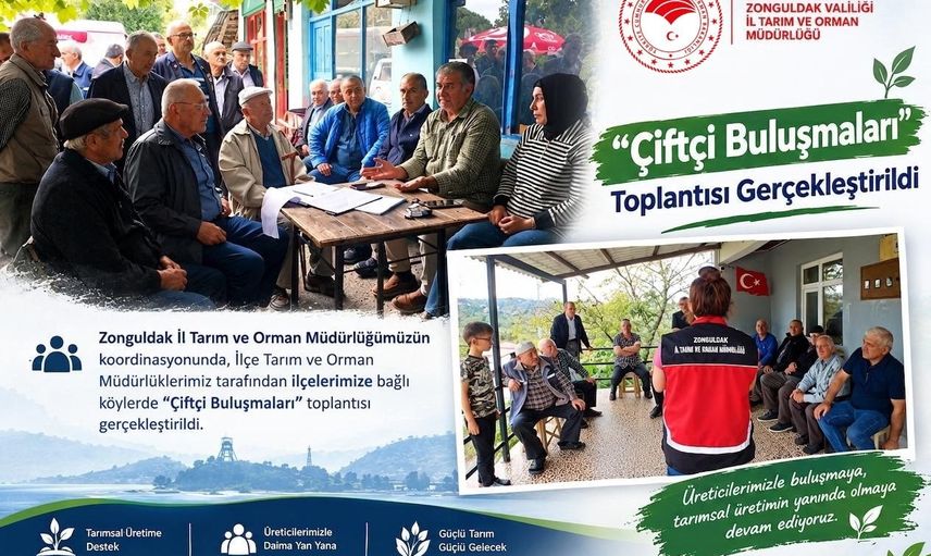Çiftçi buluşmaları Zonguldak'ta üreticileri destek ve ÇKS sürecine hazırladı