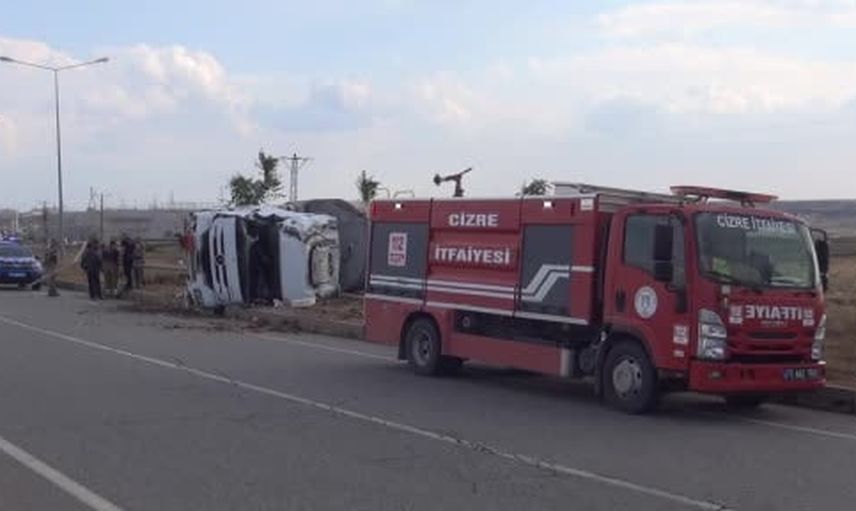 Cizre'de devrilen akaryakıt tankeri boş çıktı, büyük bir felaket önlendi