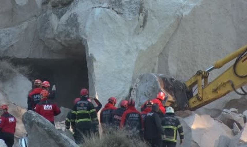 Göreme'de peribacası çöktü, arama kurtarma çalışmaları sürüyor