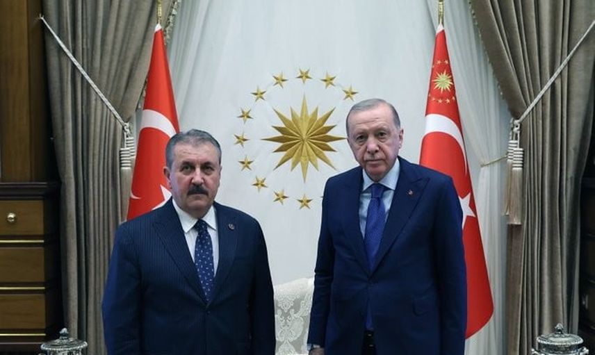 Cumhurbaşkanlığı külliyesinde Erdoğan ile Destici görüşmesi