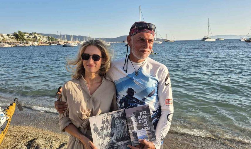 83 gün süren kano yolculuğu Bodrum'da sona erdi