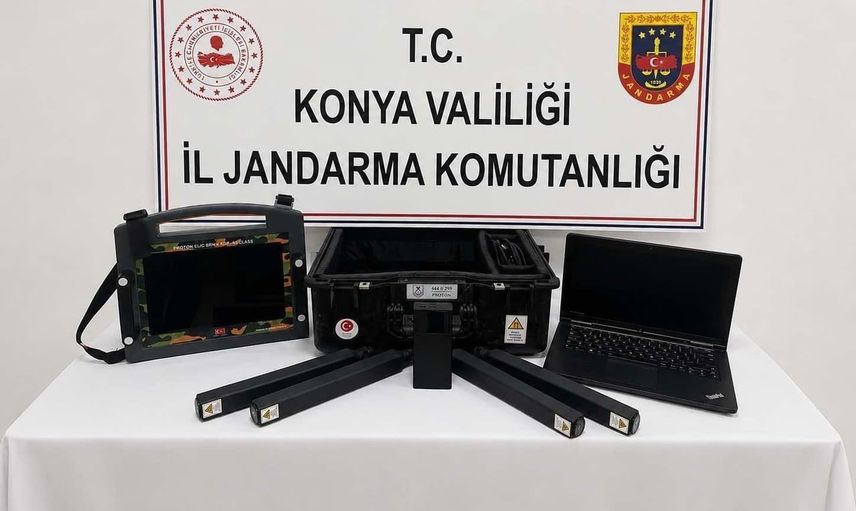 Konya'da 2863 sayılı kanun kapsamında operasyonda sikke ve kazı malzemeleri ele geçirildi