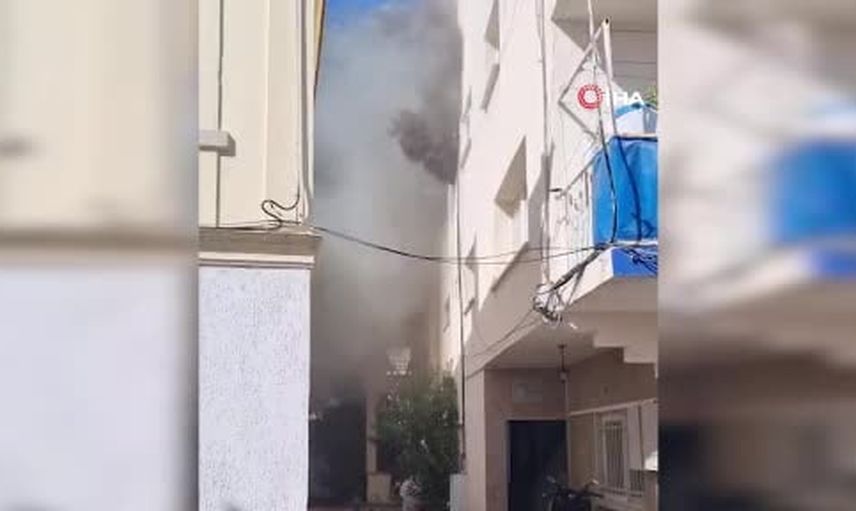 Bodrum itfaiyesinin müdahalesiyle kontrol altına alınan ev yangınında bir kedi telef oldu