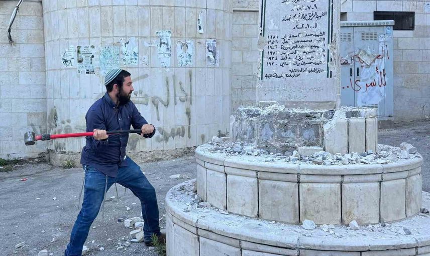 Madama'da şehitler anıtını balyozla yıkan milletvekilinin eylemi tartışma yarattı
