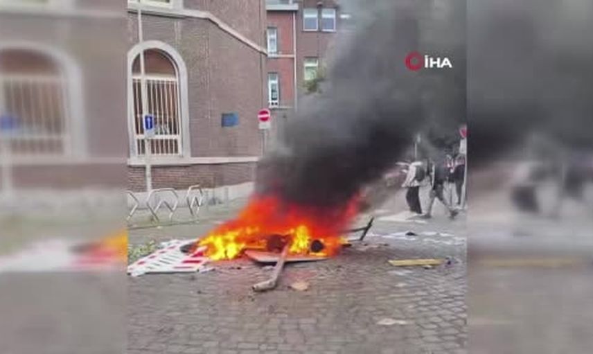 Liege'de liselilerden eğitim talepleriyle sokak eylemi