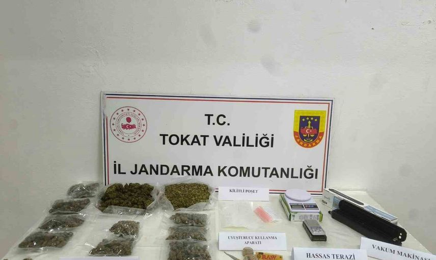 Jandarmanın takibi İstanbul-Erbaa hattında 1 kilo 780 gram skunk ele geçirildi