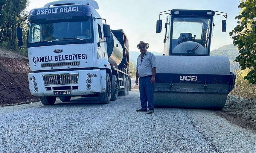 Çameli'de mahalle yollarına yerli asfalt hamlesi
