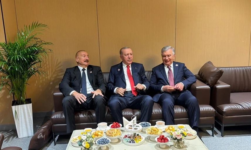 Erdoğan, Aliyev ve Mirziyoyev ile Bişkek'te üçlü görüşme