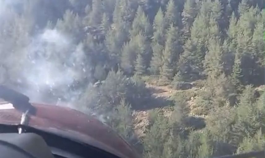 Gerede'de otluk yangını ormana sıçradı, 2 helikopter ve arazözler müdahale ediyor
