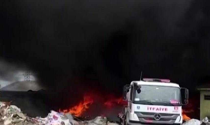 İznik gölü kıyısında geri dönüşüm tesisinde yeniden yangın