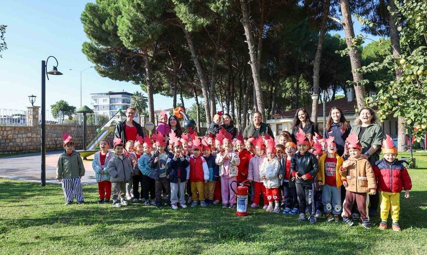 Miniklere oyunla itfaiye eğitimiyle güvenlik bilinci kazandırıldı