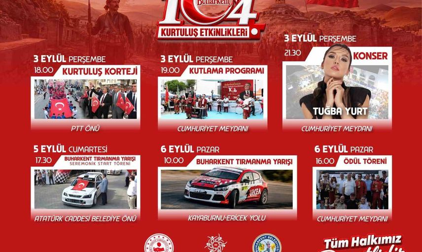 Buharkent'te tarih, müzik ve hız dolu 104. kurtuluş etkinlikleri başlıyor