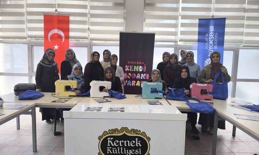 Malatya'da kadınların el becerilerini güçlendiren uygulamalı dikiş atölyesi