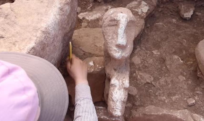 Karahantepe'de leoparın sırtındaki 11 bin yıllık kompozit heykel