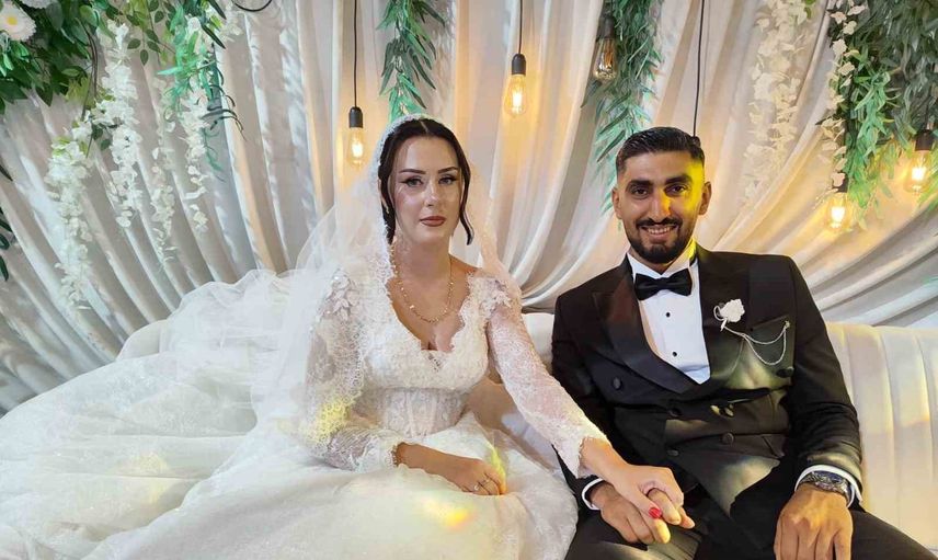 İki kıtayı birleştiren düğün: İzabella ve Umutcan Batman'da evlendi