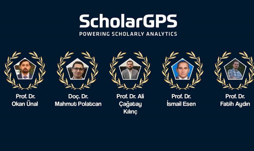 KBÜ'nün beş akademisyeni ScholarGPS dünya sıralamasında üst yüzdeye girdi