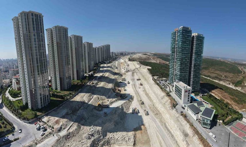 Gökdelenler arasında nefes: Bahçeşehir'de Kuzey Marmara Otoyolu şantiyesi hız kazandı