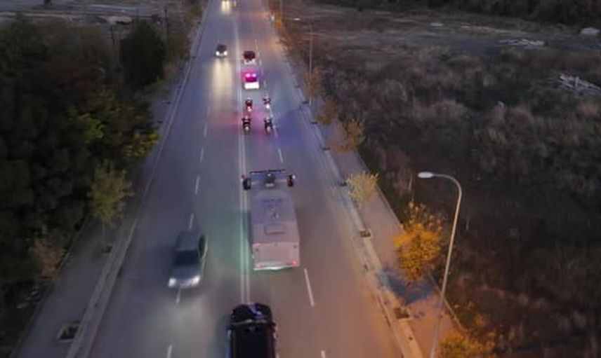 Şehit babasının adı verilen TOMA, oğlunun sünnetinde konvoyu yönetti