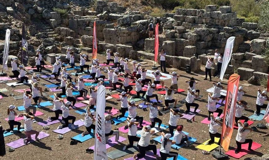 Gençler Kaunos Antik Kenti'nde spor ve tarihle buluştu