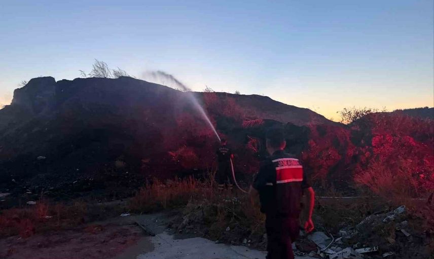 Kızıldamlar'da ot ve çalılık yangını kısa sürede kontrol altına alındı