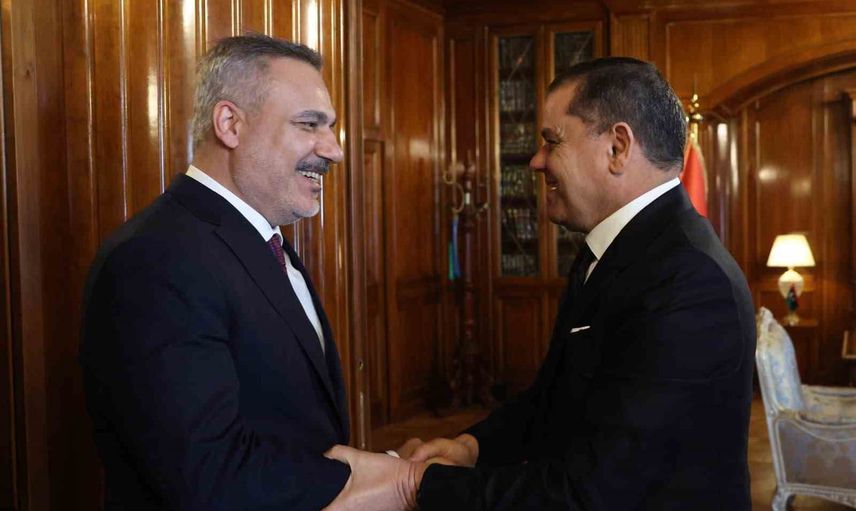 Bakan Fidan Trablus'ta Libya Başbakanı Dibeybe ile görüşme gerçekleştirdi