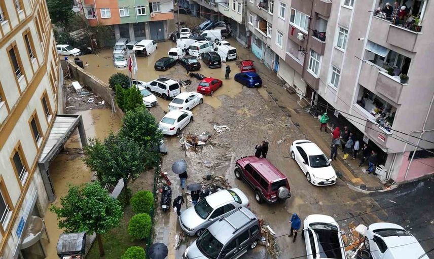 Ayazağa'da selin bıraktığı tahribat dron görüntüleriyle ortaya çıktı