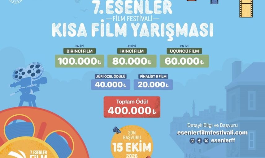 Esenler'de kısa filmlere büyük fırsat: festival 400 bin TL ödül dağıtıyor