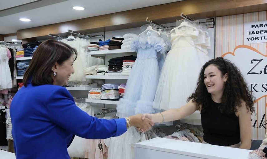 Kadın kolları Bayramyeri'nde esnafın nabzını tuttu