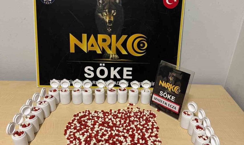 Söke ve Kuşadası’nda eş zamanlı operasyon: binlerce sentetik ecza ele geçirildi