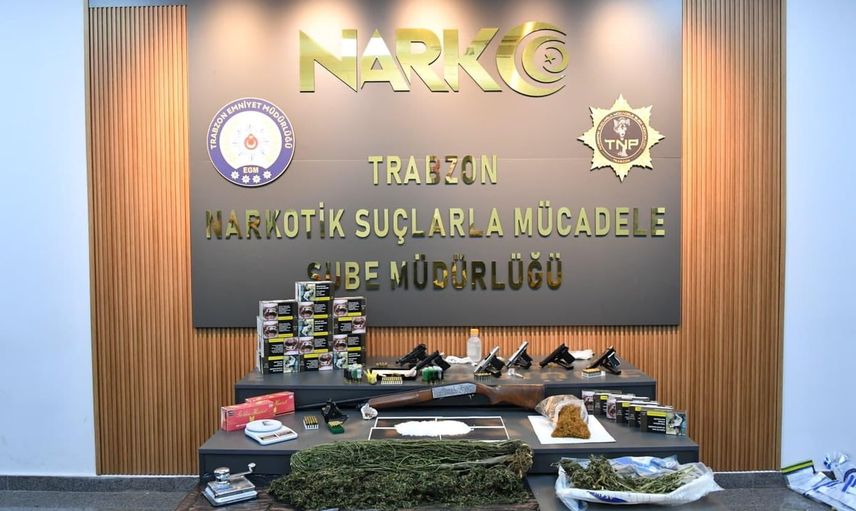 Trabzon'da 5 aylık takiple gerçekleştirilen operasyonda 45 şüpheli yakalandı