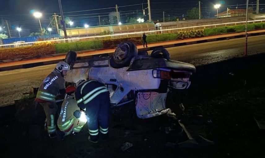İskenderun trafiğinde takla: Sakarya Mahallesi'nde üç yaralı
