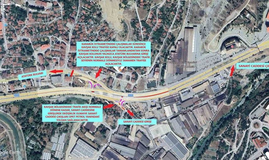 Kurtuluş kavşağında iki aşamalı trafik düzenlemesi başlıyor