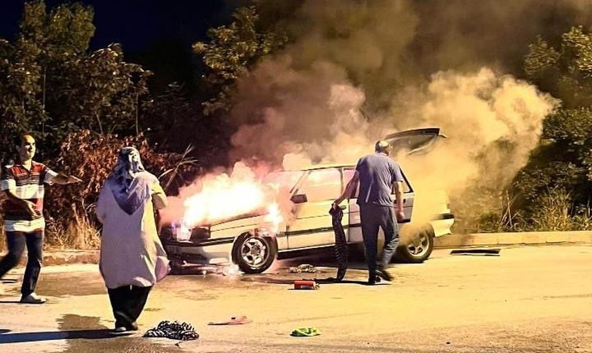 Pursaklar’da elektrik kontağından çıkan yangın araçta büyük hasara yol açtı