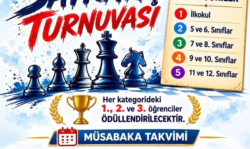 Okul sıralarından satranç tahtasına: Bolvadin'de ilçe turnuvası