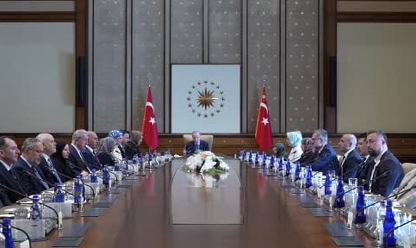 Cumhurbaşkanlığı külliyesinde şehit aileleriyle buluşma