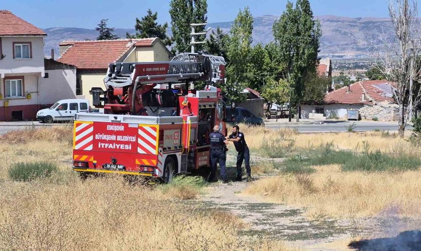Odunpazarı'nda otluk yangını hızlı müdahaleyle kontrol altına alındı