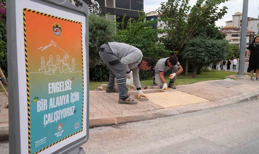 Kaldırımda eşitlik: Alanya Çevreyolu'nda 310 erişim noktası düzenlendi
