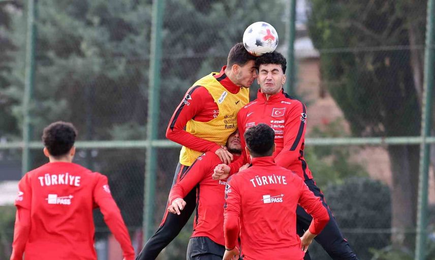 Ümit milliler son antrenmanını tamamladı: Macaristan maçı öncesi prova