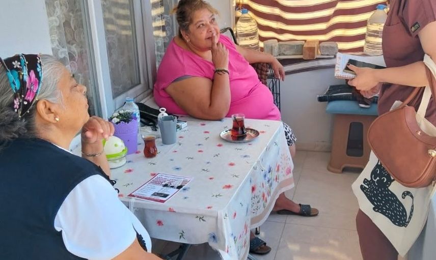 Söke’de sahada bilgilendirme: Roman hanelerine KADES ve sosyal destek anlatıldı