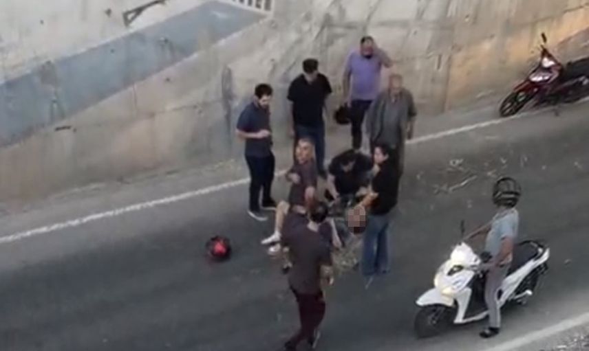 Motosikletten fırlayıp 9 metre yükseklikten alt geçide düşen sürücü yaralandı