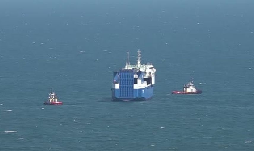 Samsun'a ulaşan ro-ro gemisi saldırıda hayatını kaybeden denizci ile yaralıları limana taşıdı