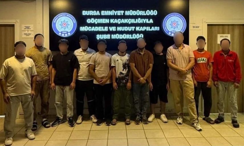Bursa'da ruhsatsız iş yerinde 11 düzensiz göçmen tespit edildi, bir şüpheli gözaltında