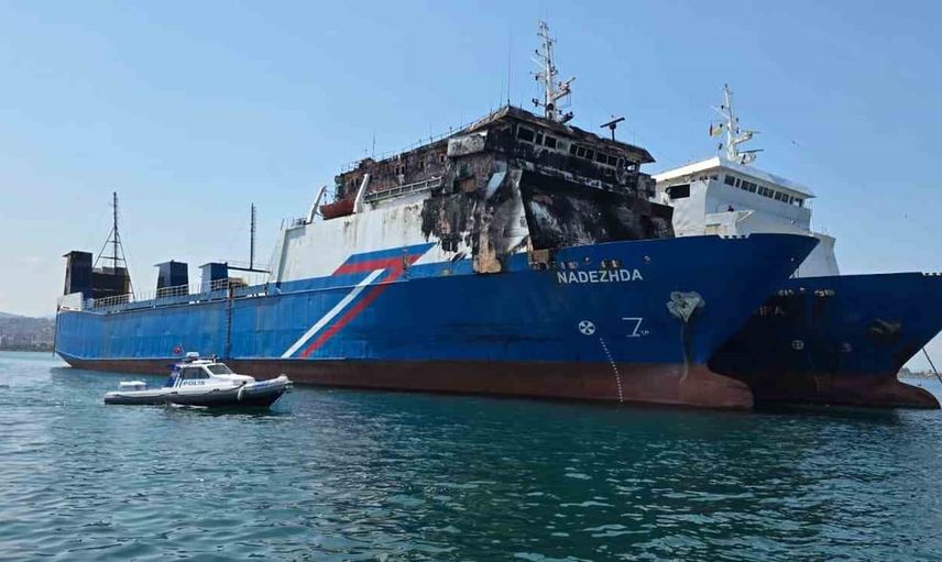 Nadezhda dron saldırısı sonrası makine arızasıyla Samsun'a demir attı